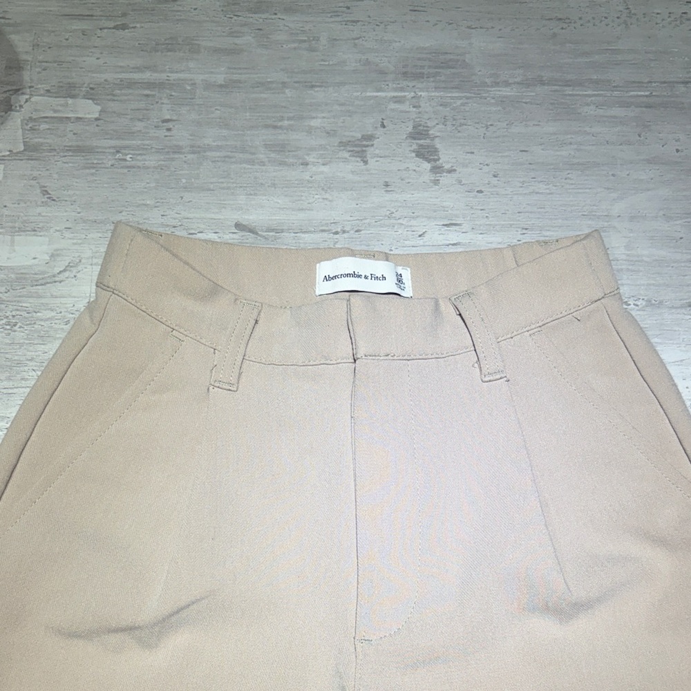 Abercrombie & Fitch Women’s Beige Sloane Tailored Wide Leg Pant